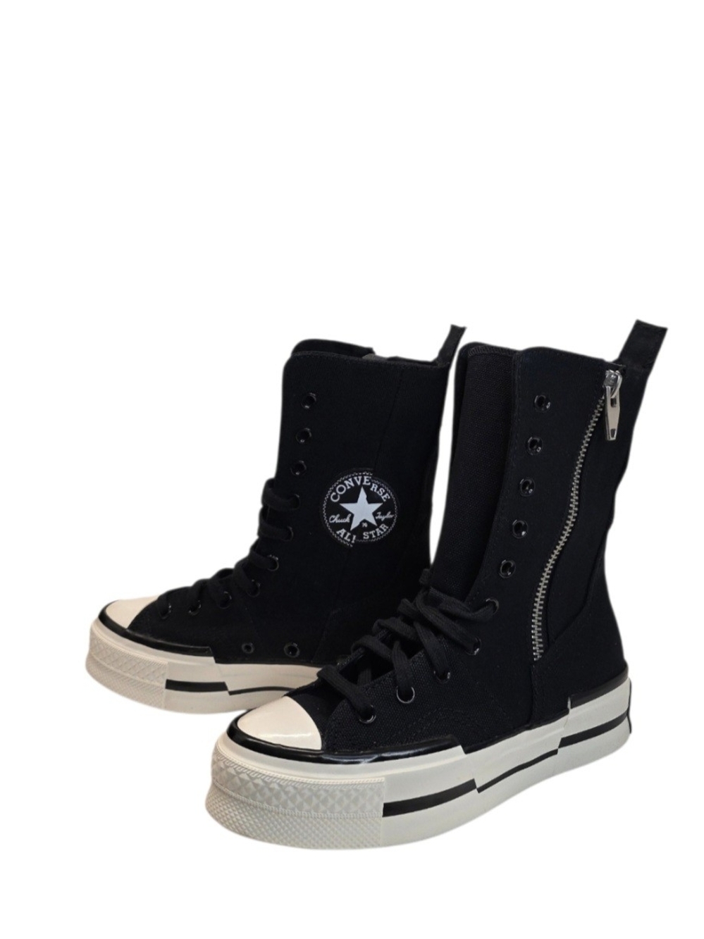 New Converse Chuck 70 Plus X-Hi High Top Black Platform Sneakers Boots Women 7